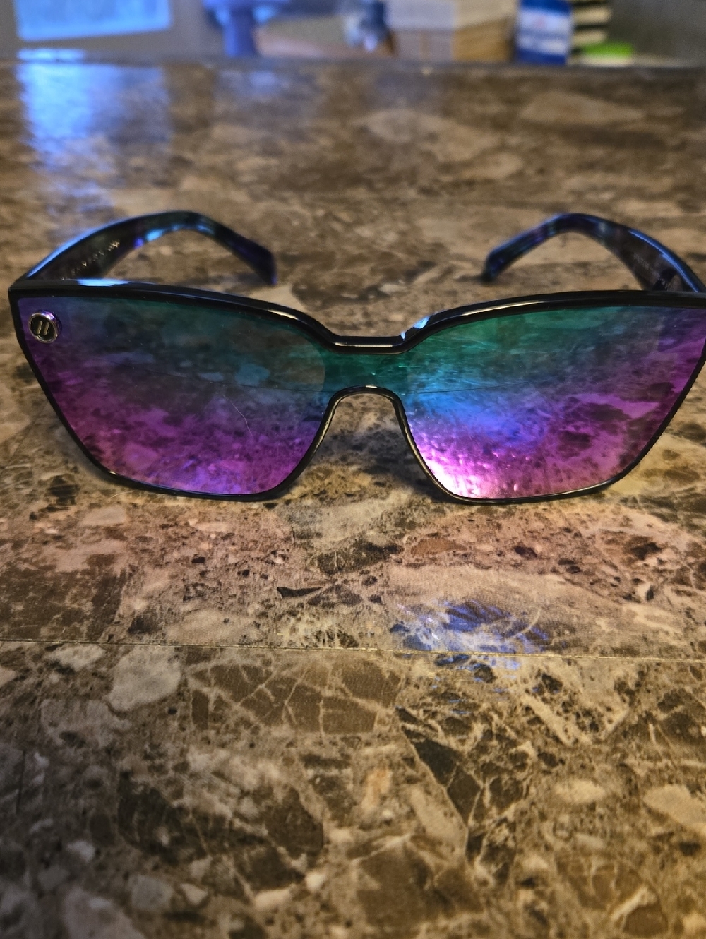 Blenders Space Orb Mirrored Purple-Green  Sunglasses